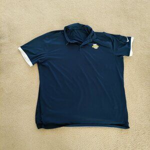 Nike Golf 2XL XXL Mens Marquette Embroidered Dri-Fit Polo Navy Blue NCAA 725524